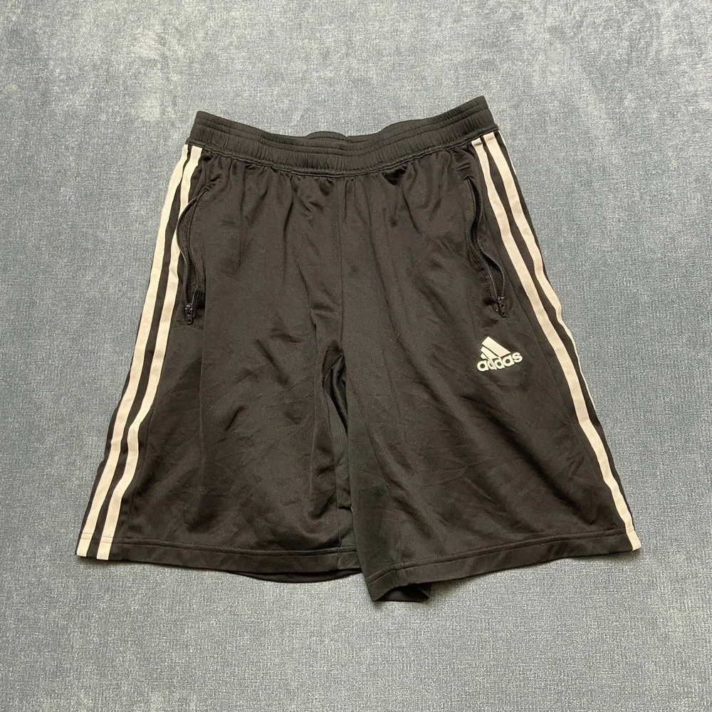 Adidas Primeblue Aeroready Basketball Shorts Mens Medium Black Striped Athletic